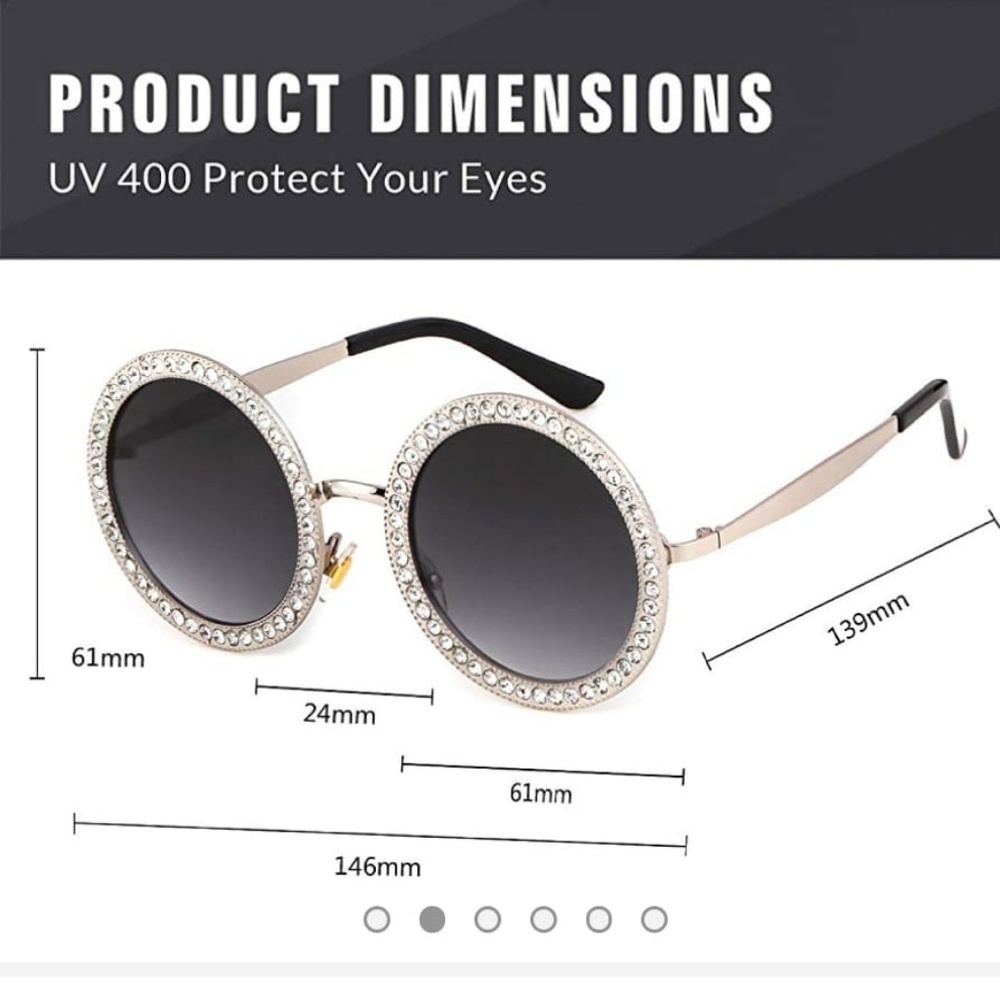 HIGH QUALITY MATERIALS round sunglasses is made o - Picture 2 of 2